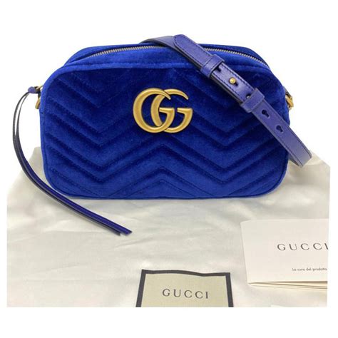 sac gucci velour bleu|sacs gucci femme.